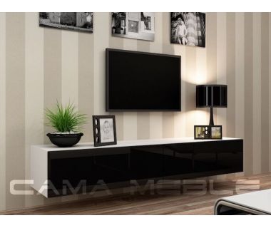 ТВ Тумба VIGO RTV Cama 180 Белый Мат / Черный Глянец