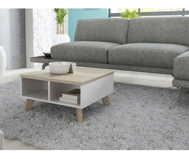 Журнальний столик LOTTA 60x60 Cama Дуб Сонома / Білий Журнальний столик LOTTA 60x60 Cama Дуб Сонома / Білий