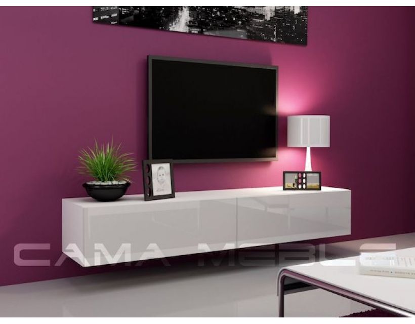 ТВ Тумба VIGO RTV Cama 140 Белый Мат / Белый Глянец в интернет-магазине "Мебли Даром"
