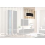 Витрина навесная VIGO Cama 90 Белый Мат / Черный Глянец