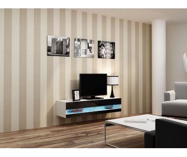 ТВ Тумба VIGO RTV Cama 140 New Белый Мат / Черный Глянец