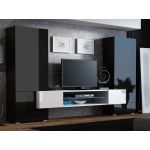 Стенка TORI Cama Черный Мат / Черный Глянец / Белый