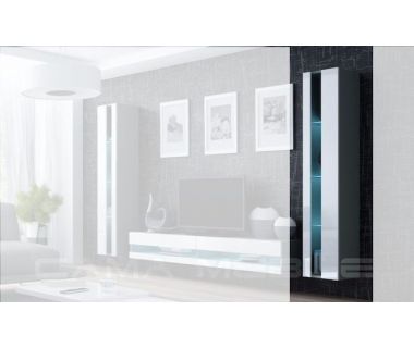 Витрина навесная VIGO Cama 180 New Серый Мат / Белый Глянец