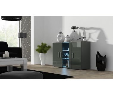 Комод SOHO S7 Cama 120 Серый Мат / Серый Глянец