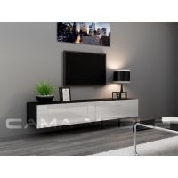 ТВ Тумба VIGO RTV Cama 180 Черный Мат / Белый Глянец