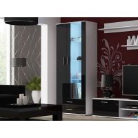 Витрина SOHO S6 2D2S Cama 192 Белый Мат / Черный Глянец