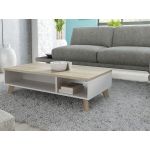 Журнальний столик LOTTA 110x60 Cama Дуб Сонома / Білий