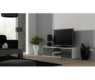 ТВ Тумба SOHO S-4 RTV Cama 140 Белый Мат / Серый Глянец ТВ Тумба SOHO S-4 RTV Cama 140 Белый Мат / Серый Глянец