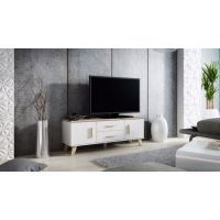 ТВ Тумба LOTTA 2D2S RTV Cama 140 Дуб Сонома / Белый Глянец
