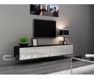 ТВ Тумба VIGO RTV Cama 140 Черный Мат / Белый Глянец