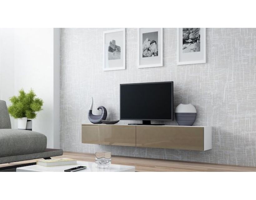 ТВ Тумба VIGO RTV Cama 140 Белый Мат / Латте Глянец в интернет-магазине "Мебли Даром"