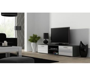 ТВ Тумба SOHO S-3 RTV Cama 180 Серый Мат / Белый Глянец