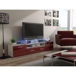 ТВ Тумба EVORA WHITE RTV Cama 194 Белый Мат / Бордо Глянец