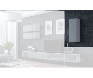 Вітрина навісна VIGO Cama 90 Білий Мат / Сірий Глянець