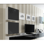 Вітрина навісна VIGO Cama Квадрат 50x50 Білий Мат / Сірий Глянець