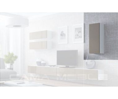 Вітрина навісна VIGO Cama 90 Білий Мат / Латте Глянець
