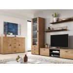 Витрина SOHO S-1 Cama 192 Дуб Лефкас Мат / Черный