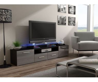 ТВ Тумба EVORA WENGE RTV Cama 194 Венге Мат / Серый Глянец