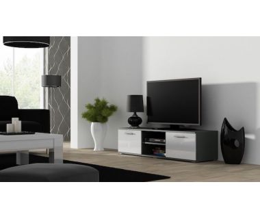 ТВ Тумба SOHO S-4 RTV Cama 140 Серый Мат / Белый Глянец