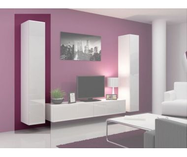 Витрина навесная VIGO Cama 180 Белый Мат / Белый Глянец