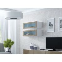 Вітрина навісна VIGO Cama 90 Скло Білий Мат / Латте Глянець