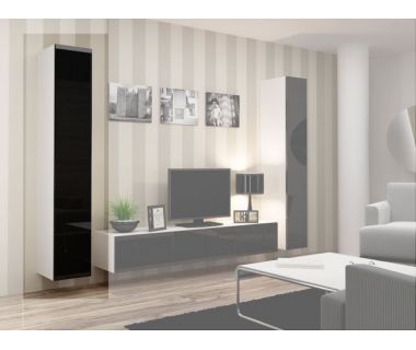 Вітрина навісна VIGO Cama 180 Білий Мат / Чорний Глянець Вітрина навісна VIGO Cama 180 Білий Мат / Чорний Глянець