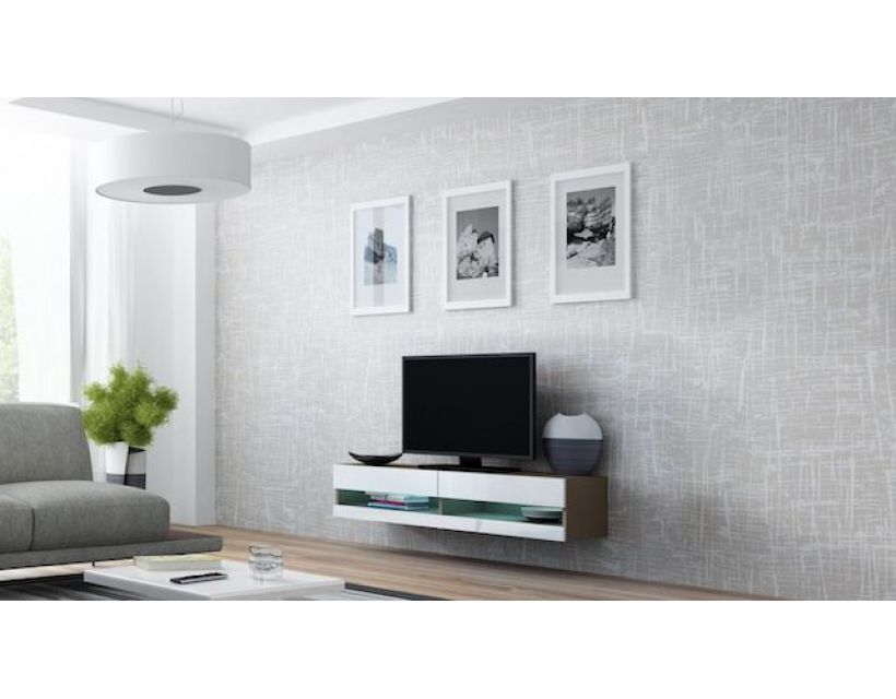 ТВ Тумба VIGO RTV Cama 140 New Латте Мат / Белый Глянец в интернет-магазине "Мебли Даром"