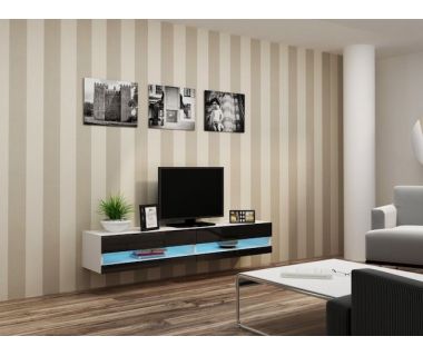 ТВ Тумба VIGO RTV Cama 180 New Белый Мат / Черный Глянец