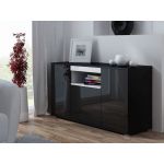Комод VIVA Cama 150/45 Чорний Мат / Чорний Глянець / Білий