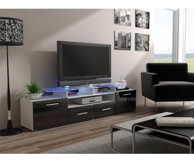 ТВ Тумба EVORA WHITE RTV Cama 194 Белый Мат / Черный Глянец