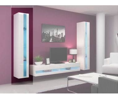 Витрина навесная VIGO Cama 180 New Белый Мат / Белый Глянец