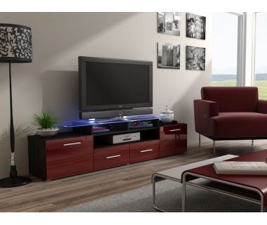 ТВ Тумба EVORA WENGE RTV Cama 194 Венге Мат / Бордо Глянец