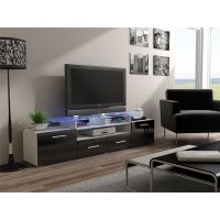ТВ Тумба EVORA WHITE RTV Cama 194 Белый Мат / Черный Глянец