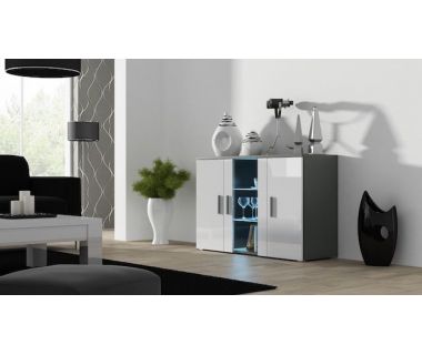 Комод SOHO S7 Cama 120 Сірий Мат / Білий Глянець Комод SOHO S7 Cama 120 Сірий Мат / Білий Глянець