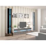 Витрина навесная VIGO Cama 180 New Белый Мат / Черный Глянец