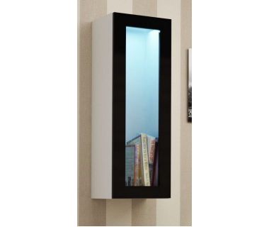 Витрина навесная VIGO Cama 90 Стекло Белый Мат / Черный Глянец Витрина навесная VIGO Cama 90 Стекло Белый Мат / Черный Глянец