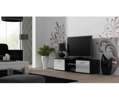 ТВ Тумба SOHO S-4 RTV Cama 140 Черный Мат / Белый Глянец