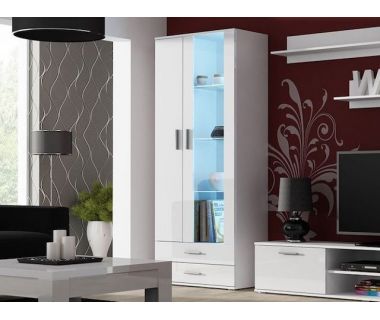 Витрина SOHO S6 2D2S Cama 192 Белый Мат / Белый Глянец