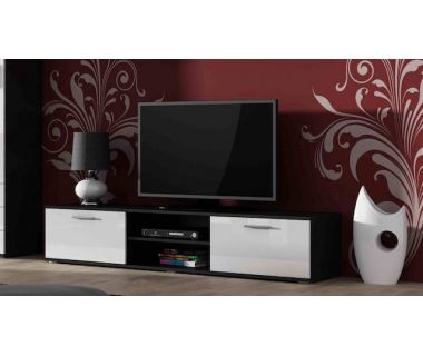 ТВ Тумба SOHO S-3 RTV Cama 180 Черный Мат / Белый Глянец