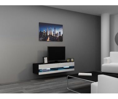 ТВ Тумба VIGO RTV Cama 140 New Черный Мат / Белый Глянец