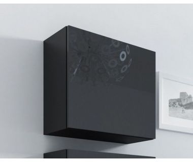 Вітрина навісна VIGO Cama Квадрат 50x50 Чорний Мат / Чорний Глянець