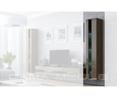 Витрина навесная VIGO Cama 180 New Латте Мат / Латте Глянец