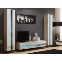 Витрина навесная VIGO Cama 180 New Дуб Сонома Мат / Белый Глянец