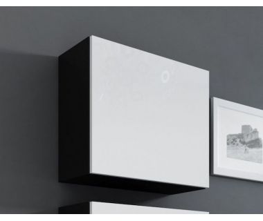 Вітрина навісна VIGO Cama Квадрат 50x50 Чорний Мат / Білий Глянець