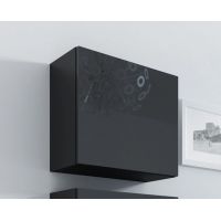 Витрина навесная VIGO Cama Квадрат 50x50 Черный Мат / Черный Глянец