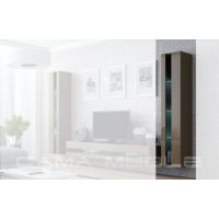 Витрина навесная VIGO Cama 180 New Латте Мат / Латте Глянец