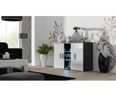 Комод SOHO S7 Cama 120 Чорний Мат / Білий Глянець Комод SOHO S7 Cama 120 Чорний Мат / Білий Глянець