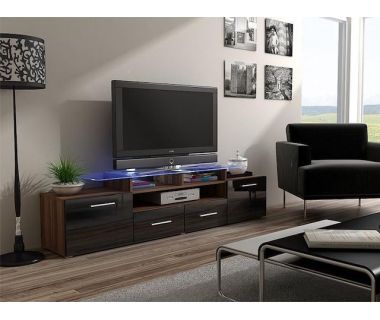 ТВ Тумба EVORA SLIWA RTV Cama 194 Слива Мат / Черный Глянец