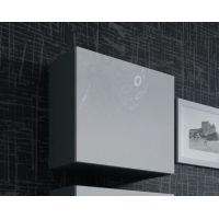 Витрина навесная VIGO Cama Квадрат 50x50 Серый Мат / Белый Глянец