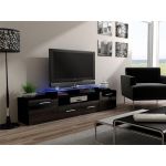 ТВ Тумба EVORA BLACK RTV Cama 194 Черный Мат / Черный Глянец